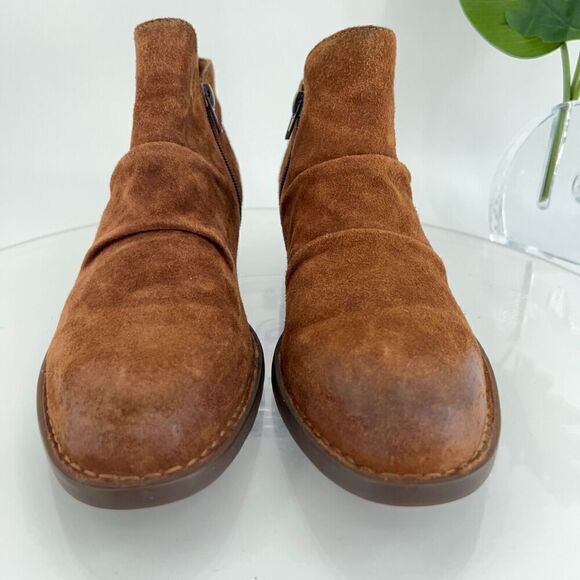 Born Women's Falco Boot Size 8.5 Tabacco Brown Suede Distressed Boho Bootie - Picture 4 of 16